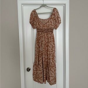 Free people floral tiered midi dress